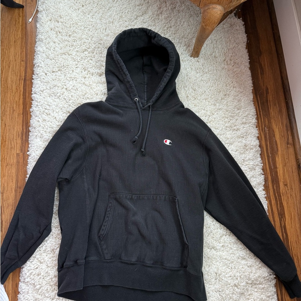 Champion Black Hooded Sweatshirt